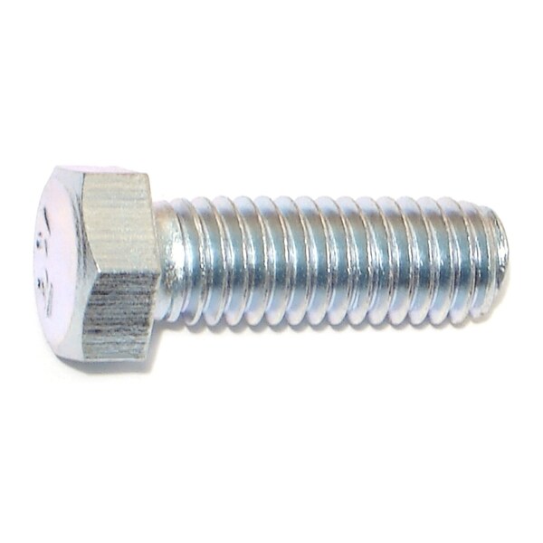 Midwest Fastener Grade 5, 7/16"-14 Hex Head Cap Screw, Zinc Plated Steel, 1-1/4 in L, 50 PK 00316 - main